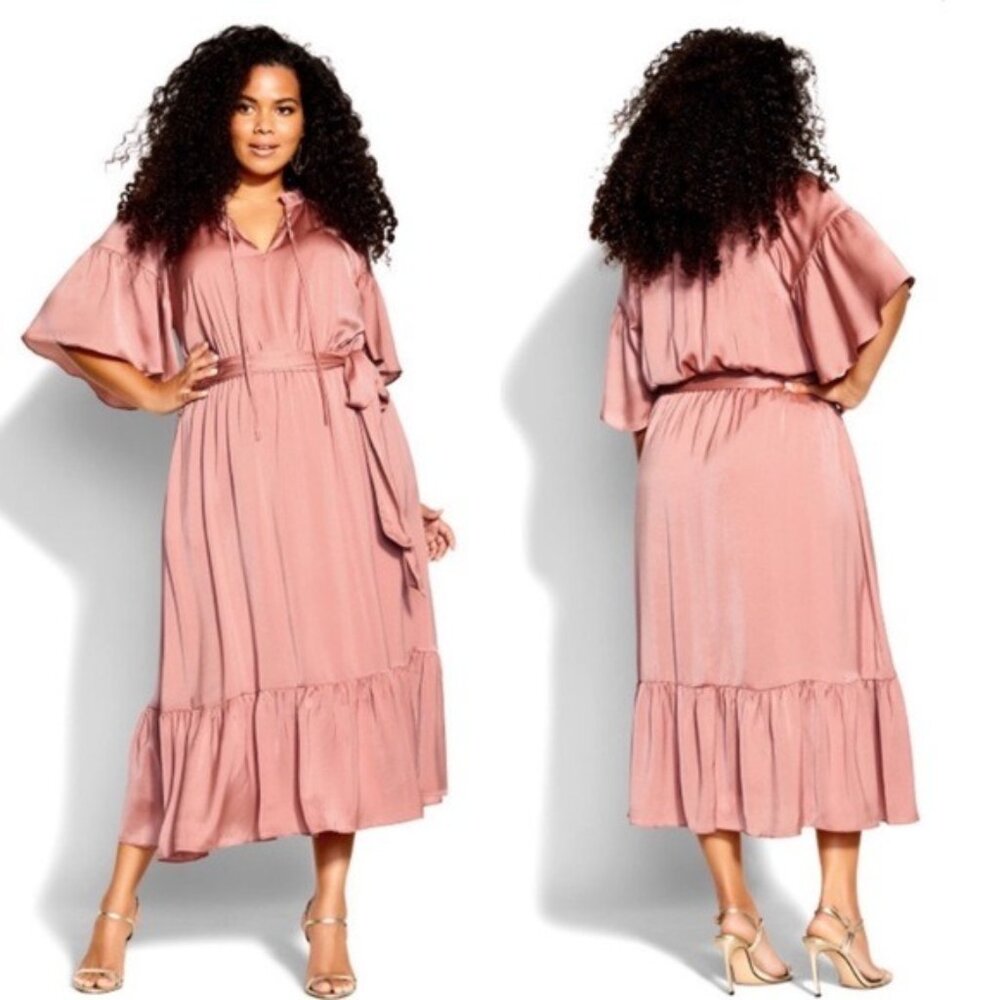 NWT City Chic Pink Felicity Midi Dress